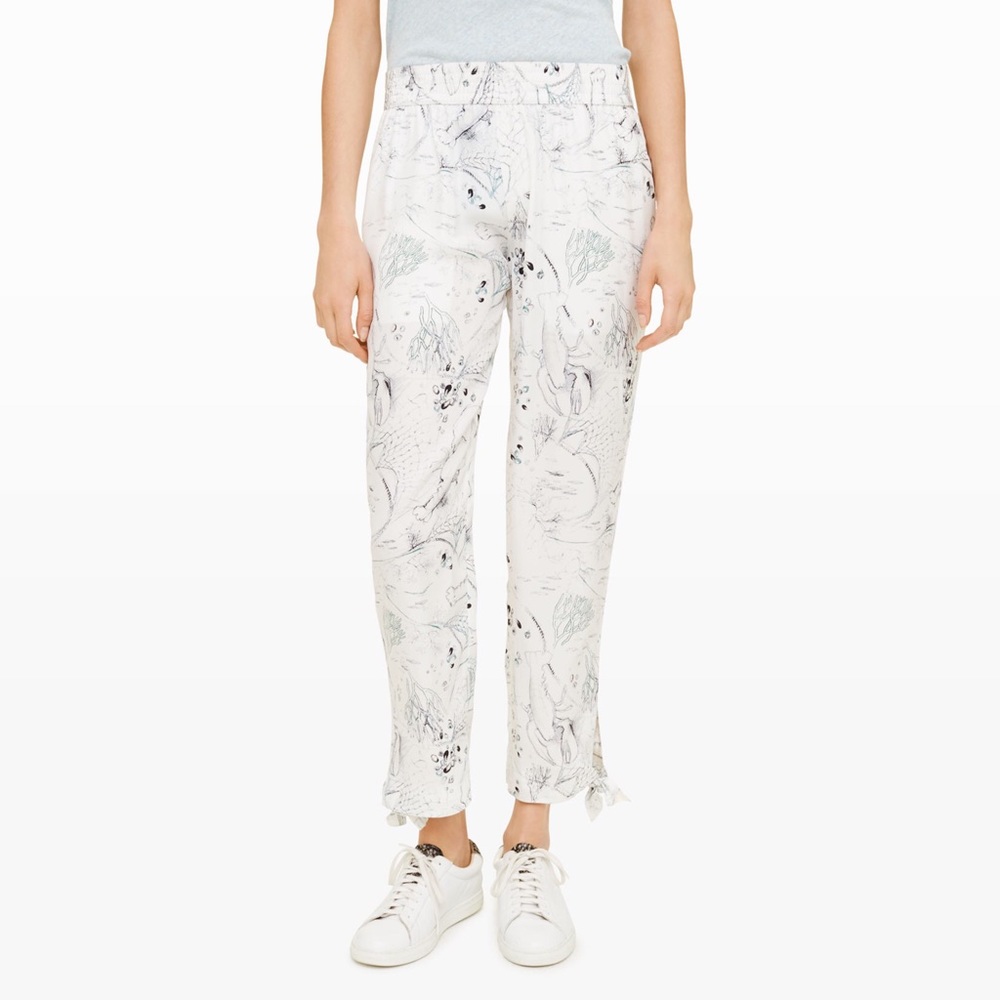 New, Luxury silk ultra light chic summer pants